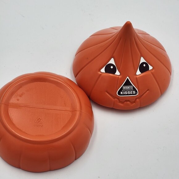 Vtg Hersheys 90s y2k Halloween decor Pumpkin-Shaped Candy Dish - Picture 5 of 10